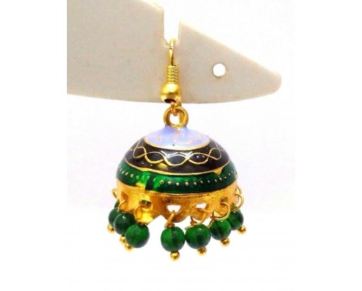 Meenakari Minakari Enamel Jhumka Jhumki Handmade Earring Jewelry Chandelier A145